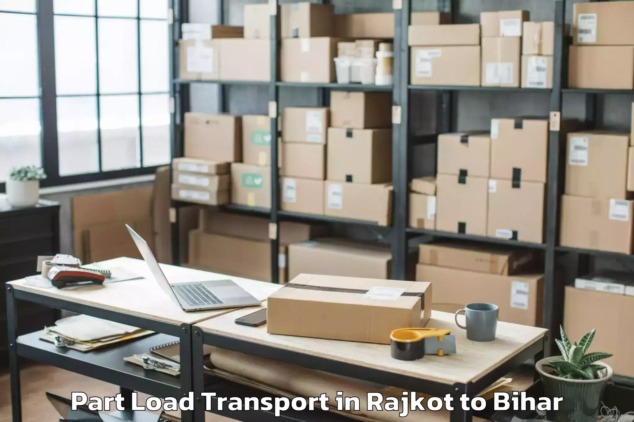 Book Rajkot to Alinagar Part Load Transport Online